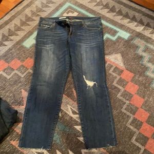 Kut from the kloth distressed raw hem jeans